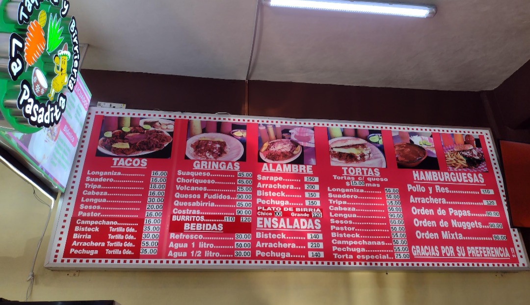 Taquería Y Birriería La Pasadita Menu - Image 2